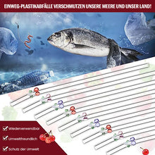Laden Sie das Bild in den Galerie-Viewer, Strohhalme aus farbigem Glas
