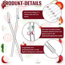 Laden Sie das Bild in den Galerie-Viewer, Strohhalme aus farbigem Glas