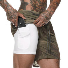 Laden Sie das Bild in den Galerie-Viewer, 2-in-1-Fitness-Turnhose mit sicherer Tasche ( Shorts & Verkürzte Hose)