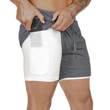 Laden Sie das Bild in den Galerie-Viewer, 2-in-1-Fitness-Turnhose mit sicherer Tasche ( Shorts & Verkürzte Hose)