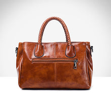 Laden Sie das Bild in den Galerie-Viewer, Neue Handtaschen aus Ölwachsleder Boston, große Tragetasche aus weichem Leder
