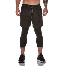 Laden Sie das Bild in den Galerie-Viewer, 2-in-1-Fitness-Turnhose mit sicherer Tasche ( Shorts & Verkürzte Hose)