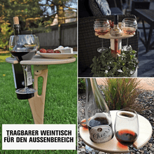 Laden Sie das Bild in den Galerie-Viewer, Tragbarer Weintisch für den Außenbereich