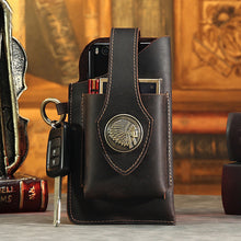 Laden Sie das Bild in den Galerie-Viewer, Multifunktionale Handytasche aus Leder
