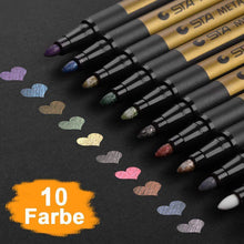 Laden Sie das Bild in den Galerie-Viewer, Wasserdichte Paint Marker Stifte(Anzug mit 10 Farben)