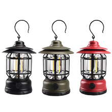 Laden Sie das Bild in den Galerie-Viewer, Tragbare Retro Camping Lampe