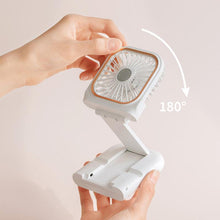 Laden Sie das Bild in den Galerie-Viewer, Faltbarer kleiner Schreibtischventilator