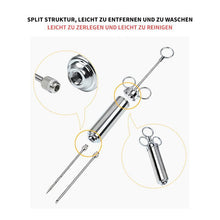 Laden Sie das Bild in den Galerie-Viewer, 304 Gewürzspritze aus Edelstahl zu marinieren Fleisch in der Küche