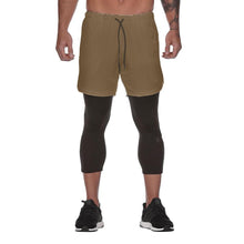 Laden Sie das Bild in den Galerie-Viewer, 2-in-1-Fitness-Turnhose mit sicherer Tasche ( Shorts & Verkürzte Hose)