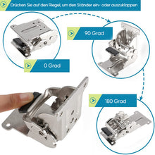Laden Sie das Bild in den Galerie-Viewer, Klappbares Tischbeinscharnier