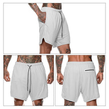 Laden Sie das Bild in den Galerie-Viewer, 2-in-1-Fitness-Turnhose mit sicherer Tasche ( Shorts & Verkürzte Hose)