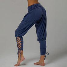 Laden Sie das Bild in den Galerie-Viewer, Schnürbinde elastische Taille Jogger Pants Yoga Leggings
