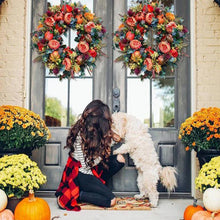 Laden Sie das Bild in den Galerie-Viewer, Halloween-Kürbis-Kranz