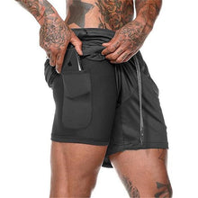 Laden Sie das Bild in den Galerie-Viewer, 2-in-1-Fitness-Turnhose mit sicherer Tasche ( Shorts & Verkürzte Hose)