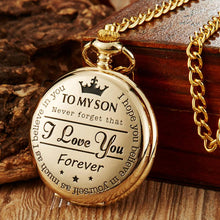 Laden Sie das Bild in den Galerie-Viewer, "To My Son" Quarz-Taschenuhr