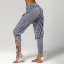 Laden Sie das Bild in den Galerie-Viewer, Schnürbinde elastische Taille Jogger Pants Yoga Leggings