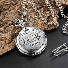 Laden Sie das Bild in den Galerie-Viewer, "To My Son" Quarz-Taschenuhr