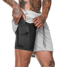 Laden Sie das Bild in den Galerie-Viewer, 2-in-1-Fitness-Turnhose mit sicherer Tasche ( Shorts & Verkürzte Hose)