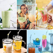 Laden Sie das Bild in den Galerie-Viewer, Strohhalme aus farbigem Glas