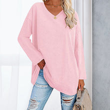 Laden Sie das Bild in den Galerie-Viewer, 🔥 Sommerspecial 🔥Damen Lockeres Langärmeliges Modisches T-Shirt mit V-Ausschnitt
