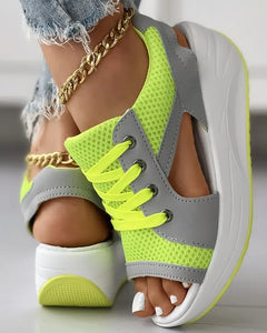 Sportliche Freizeitschuhe für Damen mit dicker Sohle
