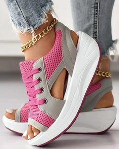 Sportliche Freizeitschuhe für Damen mit dicker Sohle