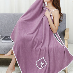 Korallenvlies Sling-Bademantel
