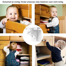 Laden Sie das Bild in den Galerie-Viewer, Bequee Magnetische unsichtbare Schrank-und Schubladensicherung, Weiß, 4 Stücke
