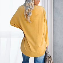Laden Sie das Bild in den Galerie-Viewer, 🔥 Sommerspecial 🔥Damen Lockeres Langärmeliges Modisches T-Shirt mit V-Ausschnitt
