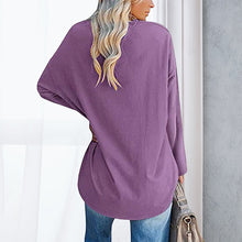 Laden Sie das Bild in den Galerie-Viewer, 🔥 Sommerspecial 🔥Damen Lockeres Langärmeliges Modisches T-Shirt mit V-Ausschnitt
