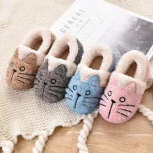 Laden Sie das Bild in den Galerie-Viewer, Süße Katzen Plüsch Slippers für Kinder
