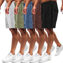 Laden Sie das Bild in den Galerie-Viewer, Lockere Freizeitshorts aus Leinen für Herren
