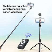 Laden Sie das Bild in den Galerie-Viewer, Selfie-Stick mit LED-Aufhelllicht
