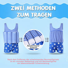 Laden Sie das Bild in den Galerie-Viewer, Badeanzug mit Schwimmhilfe für Kinder
