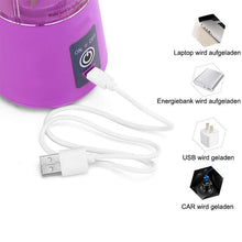 Laden Sie das Bild in den Galerie-Viewer, Tragbar USB Elektrischer Entsafter Saftpresse
