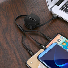 Laden Sie das Bild in den Galerie-Viewer, Bequee 3-1 Einziehbares Ladekabel für IOS, Micro und Type-c
