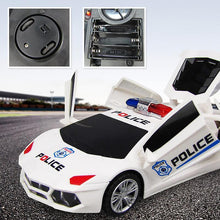 Laden Sie das Bild in den Galerie-Viewer, 360 Grad-Drehrad-musikalische LED, die elektronisches Polizeiwagen beleuchtet
