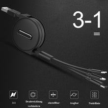 Laden Sie das Bild in den Galerie-Viewer, Bequee 3-1 Einziehbares Ladekabel für IOS, Micro und Type-c
