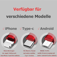 Laden Sie das Bild in den Galerie-Viewer, Bequee 3-1 Einziehbares Ladekabel für IOS, Micro und Type-c
