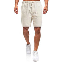 Laden Sie das Bild in den Galerie-Viewer, Lockere Freizeitshorts aus Leinen für Herren
