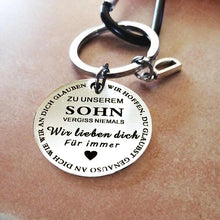 Laden Sie das Bild in den Galerie-Viewer, Zu meinem Sohn / meiner Tochter Schlüsselbund
